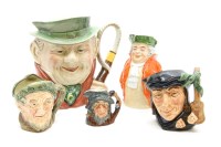 Lot 319 - A collection of various Royal Doulton and other character jugs