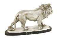 Lot 409B - A silvered metal lion