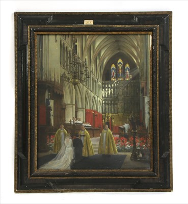 Lot 430 - Leonard Campbell Taylor (1874-1969)
A WEDDING IN SOUTHWARK CATHEDRAL
Signed l.r.