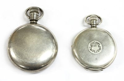 Lot 429 - A sterling silver Waltham open-faced pocket watch