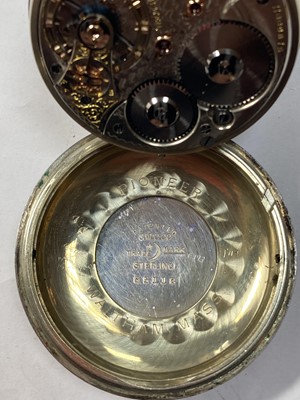 Lot 429 - A sterling silver Waltham open-faced pocket watch