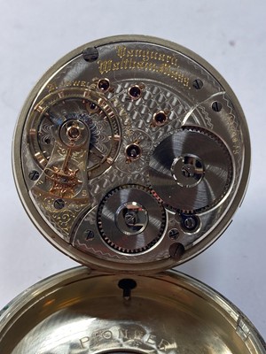 Lot 429 - A sterling silver Waltham open-faced pocket watch