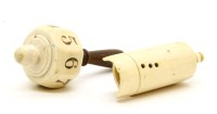 Lot 173A - An ivory and rosewood spinning dice numbered 1-8