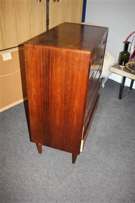 Lot 300 - A Danish rosewood six drawer chest
