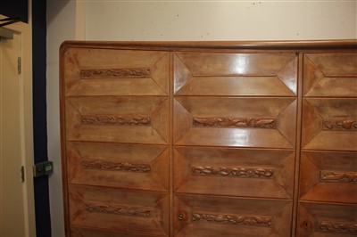 Lot 346 - An Italian blonde wood wardrobe