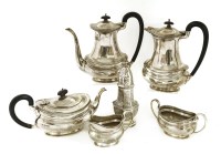 Lot 227 - A Victorian four piece silver plated tea set