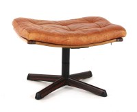 Lot 686 - A Swedish tan leather upholstered stool