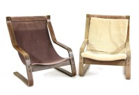 Lot 697 - A pair of bentwood easy chairs