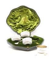 Lot 221 - A cased set of Mappin and Webb open salts and spoons