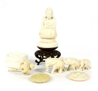 Lot 245 - A collection of Japanese ivory
