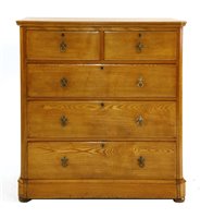 Lot 1 - An ash chest of drawers