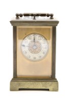 Lot 230 - A 19th Century French carriage clock