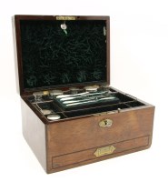 Lot 223 - A Victorian rosewood vanity case
