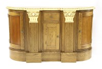 Lot 623 - A Continental style oak parcel gilt credenza