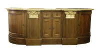 Lot 717 - A large Continental style oak and parcel gilt sideboard