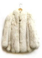 Lot 546 - A silver fox fur jacket