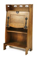 Lot 710 - An oak and metal-mounted student's desk