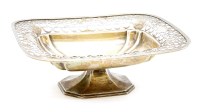 Lot 216 - A silver dish with pierced border