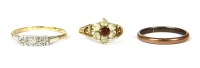 Lot 131 - A 9ct gold synthetic spinel cluster ring