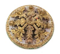 Lot 373A - A carved and giltwood ceiling boss
42.5cm diameter