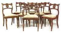 Lot 690 - A set of eight William IV style mahogany dining chairs