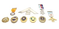 Lot 189 - A small quantity of Masonic silver and enamelled badges and medallions