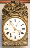 Lot 411A - A French eight day Comtoise clock