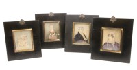 Lot 241 - Four miniature paintings