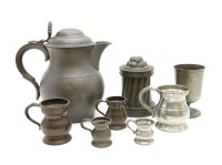Lot 301 - A collection of Georgian and later pewter