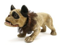 Lot 397 - A papier mache French Bulldog  with nodding and `Growler' function