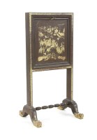 Lot 662 - A 19th century Chinese lacquer and gilt writing desk