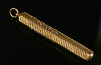 Lot 91 - A gold cased telescopic action pencil