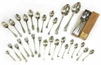 Lot 185 - Various silver and plated teaspoons