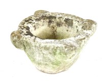 Lot 295 - A carved marble mortar