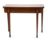 Lot 632 - A George III satinwood and strung card table