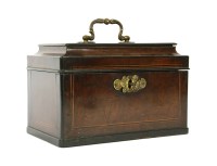 Lot 292 - A Chippendale style mahogany and crossbanded tea caddy