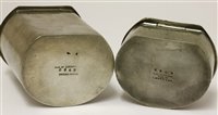 Lot 52 - Two Liberty & Co pewter kidney shaped boxes