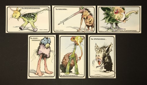 Lot 93 - An extremely rare complete six-postcard set of 'The Monster' series