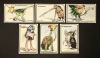 Lot 93A - An extremely rare complete six-postcard set of 'The Monster' series