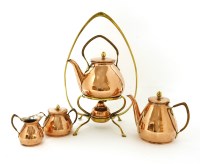 Lot 403 - A Carl Deffner copper kettle on stand