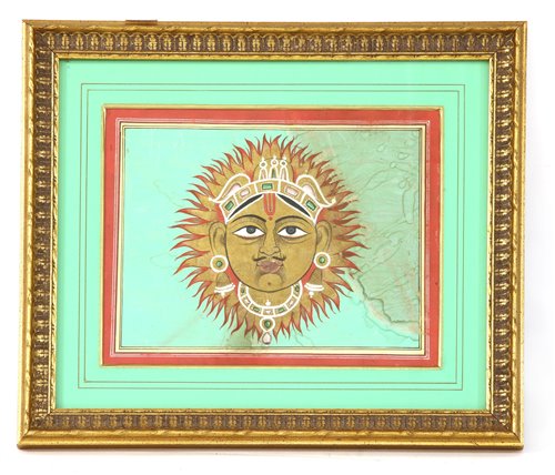 Lot 476 - An Indian gouache portrait   Provenance: From the estate of the late Henry Wilson