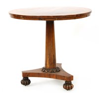 Lot 613 - A William IV rosewood and maple occasional table