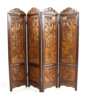 Lot 840 - A Chinese four fold screen