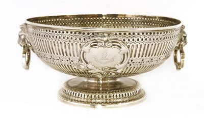 Lot 71 - A twin-handled silver punchbowl