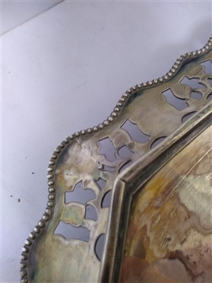 Lot 14 - A large silver tray