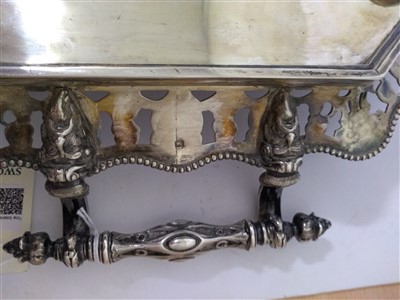 Lot 14 - A large silver tray