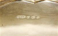 Lot 125 - An oval silver salver