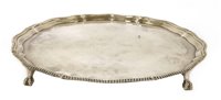 Lot 126 - A large silver salver