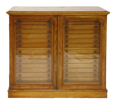 Lot 741 - A walnut thirty-drawer entomological cabinet