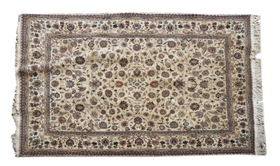 Lot 828 - A Nain-style Persian cream ground rug